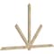 Ekena Millwork Kennewick Rough Sawn Timber Gable Bracket, Douglas Fir, 108"W x 63"H x 2"D x 4"F, 14/12 Pitch GBW108X63X0204KEN00RDF - alternate 2